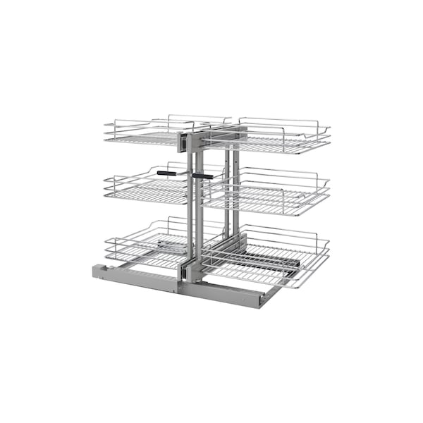 Rev-A-Shelf Steel, Silver, 32.25 in W, 24 in H, 20.25 in L, Silver 5PSP3-18SC-CR - main
